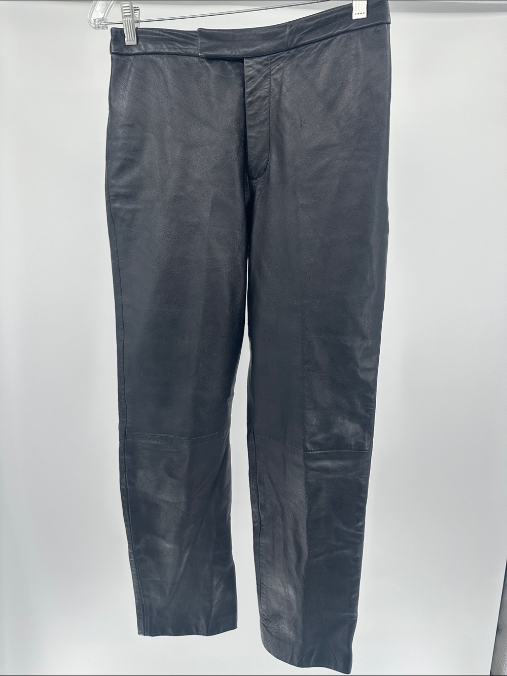 Women's Black Leather Jeans